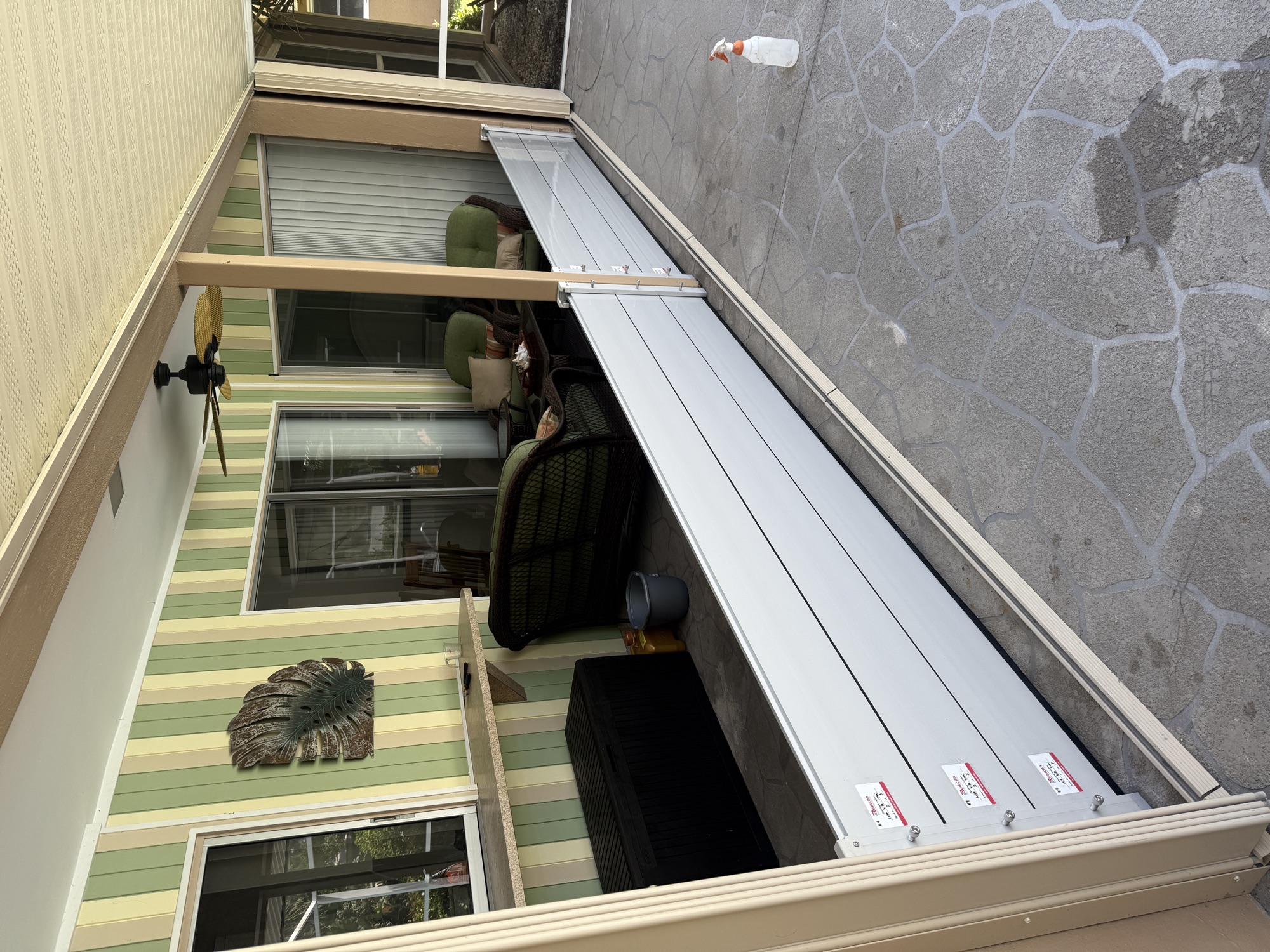 Rubicon flood panels set into side posts at a residential opening